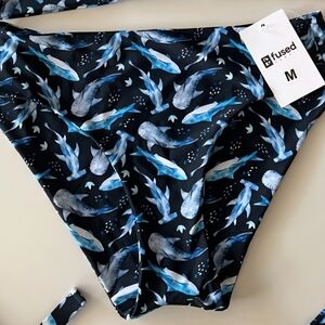 Fused Hawaii Shark Print Swim Bottoms